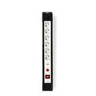 Nedis Extension Socket with Surge Protection | 6-Way | Type F (CEE 7/7) | 3.00 m | 3500 W | 16 A | Kind of grounding: Side Contacts | Socket angle: 45 ° | H05VV-F 3G1.5mm² | On/Off switch | Black / White