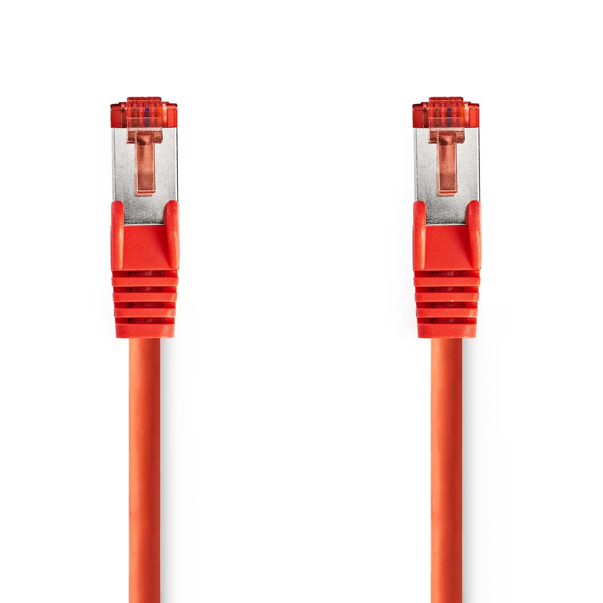 Nedis CCGL85221RD100 | CAT6 Network Cable | RJ45 Male | RJ45 Male | S/FTP | 10.0 m | Round | LSZH | Red | Label