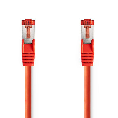 Nedis CCGL85221RD100 | CAT6 Network Cable | RJ45 Male | RJ45 Male | S/FTP | 10.0 m | Round | LSZH | Red | Label
