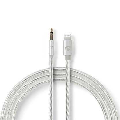 Nedis Lightning Adapter | Apple Lightning 8-Pin | 3.5 mm Male | Gold Plated | 1.00 m | Round | Nylon