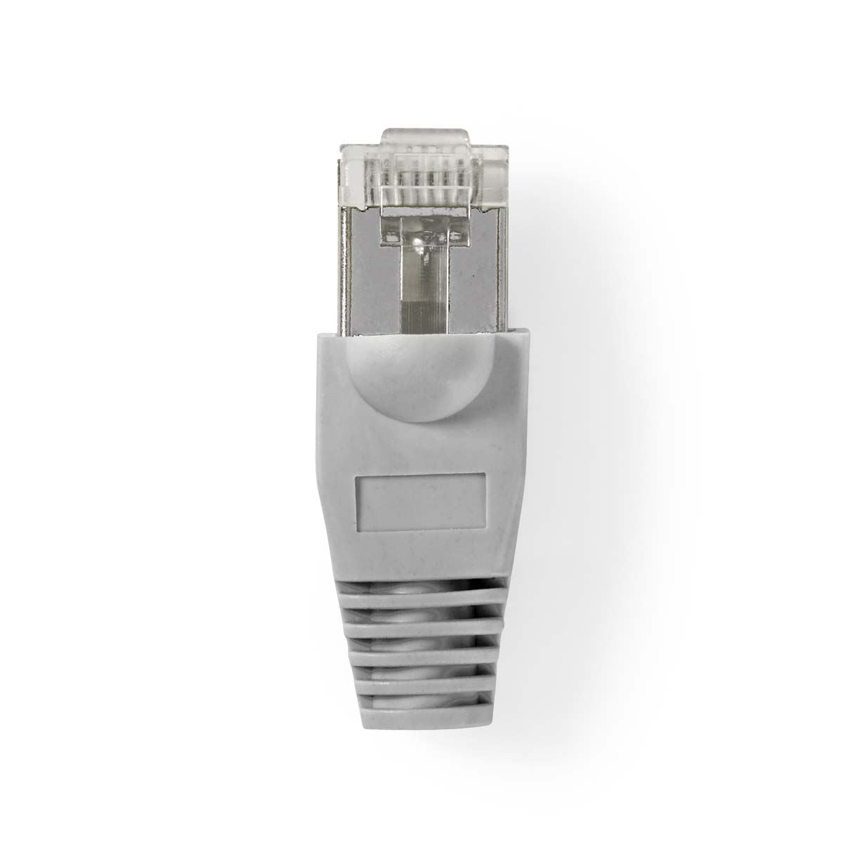 Nedis RJ45 Connector | Male | Solid UTP CAT5 | Straight | Gold Plated | 10 pcs | PVC | Grey / Transparent | Box