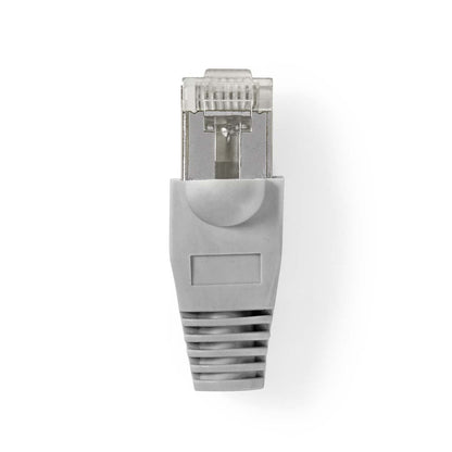 Nedis RJ45 Connector | Male | Solid UTP CAT5 | Straight | Gold Plated | 10 pcs | PVC | Grey / Transparent | Box