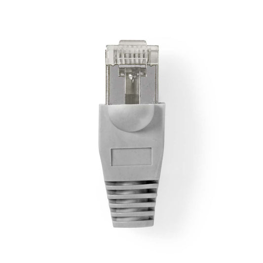 Nedis RJ45 Connector | Male | Solid UTP CAT5 | Straight | Gold Plated | 10 pcs | PVC | Grey / Transparent | Box