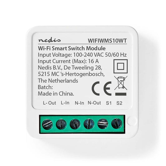 Nedis SmartLife Power Switch | Wi-Fi | 3680 W | Terminal Connection | App available for: Android™ / IOS