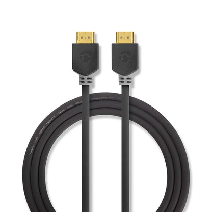 Nedis High Speed HDMI™ Cable with Ethernet | HDMI™ Connector | HDMI™ Connector | 4K@60Hz | ARC | 18 Gbps | 7.50 m | Round | PVC | Anthracite | Box