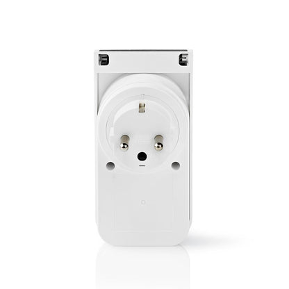 Nedis SmartLife Smart Plug | Wi-Fi | IP44 | Power meter | 3680 W | Plug with earth contact / Type F (CEE 7/7) | -30 - 40 °C | Android™ / IOS | Grey / White | 1 pcs