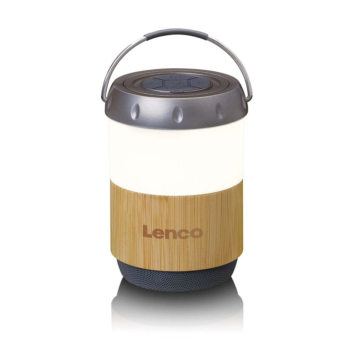 Lenco BTL-030BA | IPX4 | Lantern with Built-in Bluetooth® Speaker | Bamboo