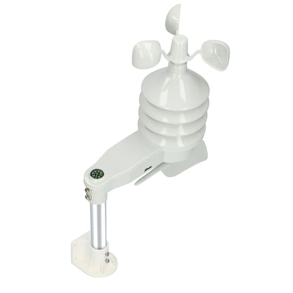 Alecto WS3875 | 6-in-1 Weather Station | Indoor and Outdoor Temperature, Forcast, Wind, Pressure, Humidity, Rain & More | Outside Wireless sensor | Black