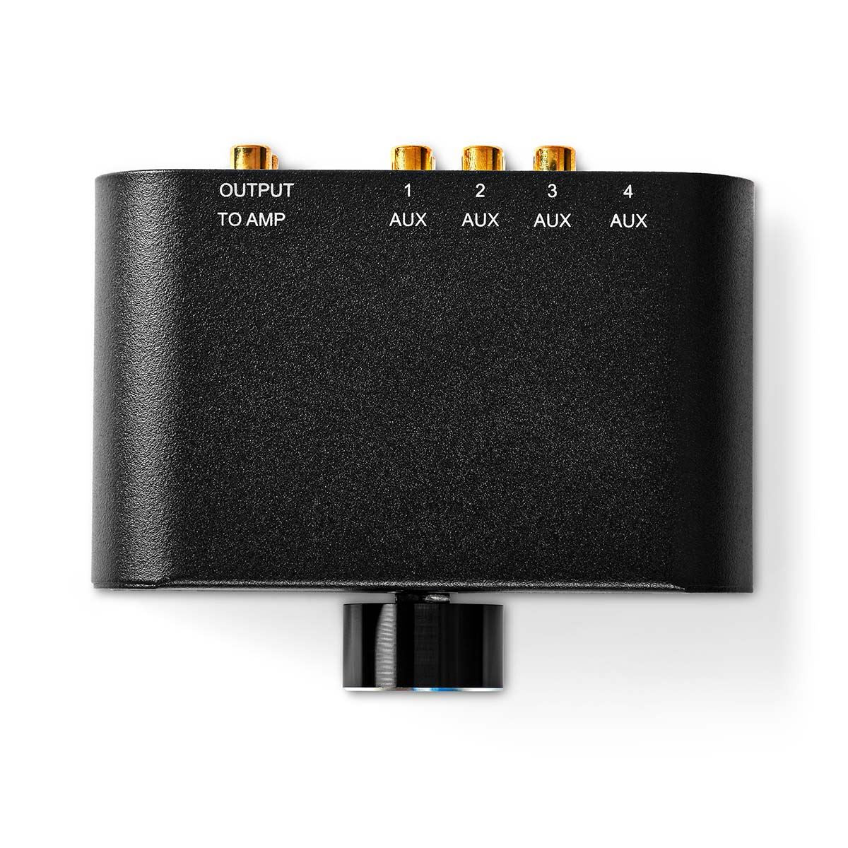 Nedis Analogue Audio Switch | 4 port(s) | Connection input: 1x 3.5 mm Audio Input / 3x (2x RCA Female) | Connection output: 1x (2x RCA Female) | Manual | Metal | Anthracite