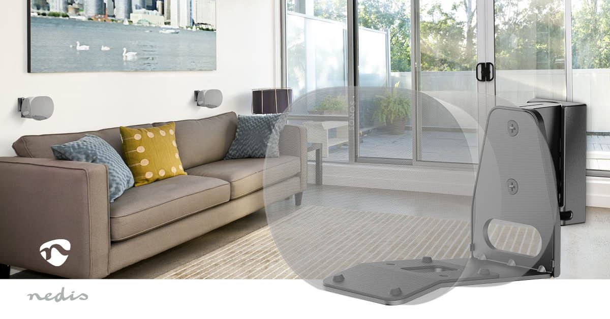 Nedis Speaker Mount | Compatible with: Sonos® Era300 | Wall | 5 kg | Swivel / Tilt | Tiltable | Rotatable | ABS / Metal | Black