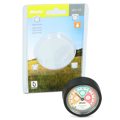 Alecto Analog Hygrometer Humidity Meter Indoor Monitor | Baby Room Greenhouse & more | Black