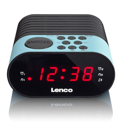 Lenco CR-07 BLUE | FM Clock Radio | Clear Read | Blue
