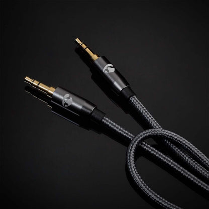 Nedis Stereo Audio Cable | 3.5 mm Male | 3.5 mm Male | Gold Plated | 1.00 m | Round | Anthracite / Gun Metal Grey | Cover Window Box