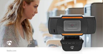 Nedis Webcam | Full HD@30fps | Fixed Focus | Built-In Microphone | Black