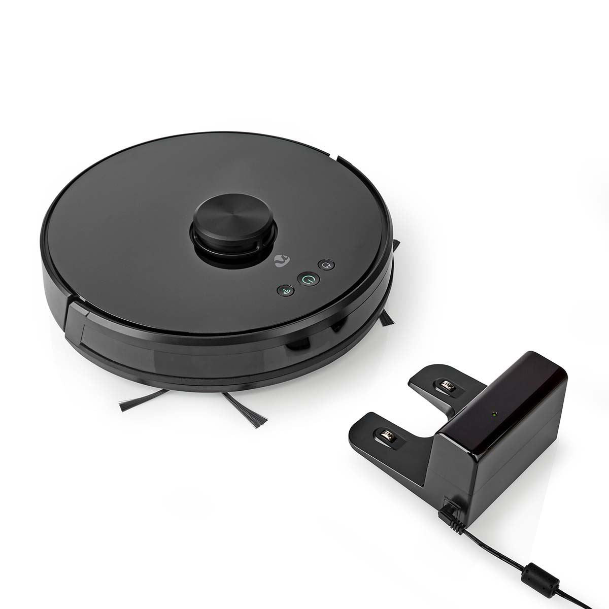 Nedis SmartLife Robot Vacuum Cleaner | Laser Navigation | Wi-Fi | Capacity collection reservoir: 0.6 l | Automatic charging | Maximum operating time: 2 hrs | Black | Android™ / IOS