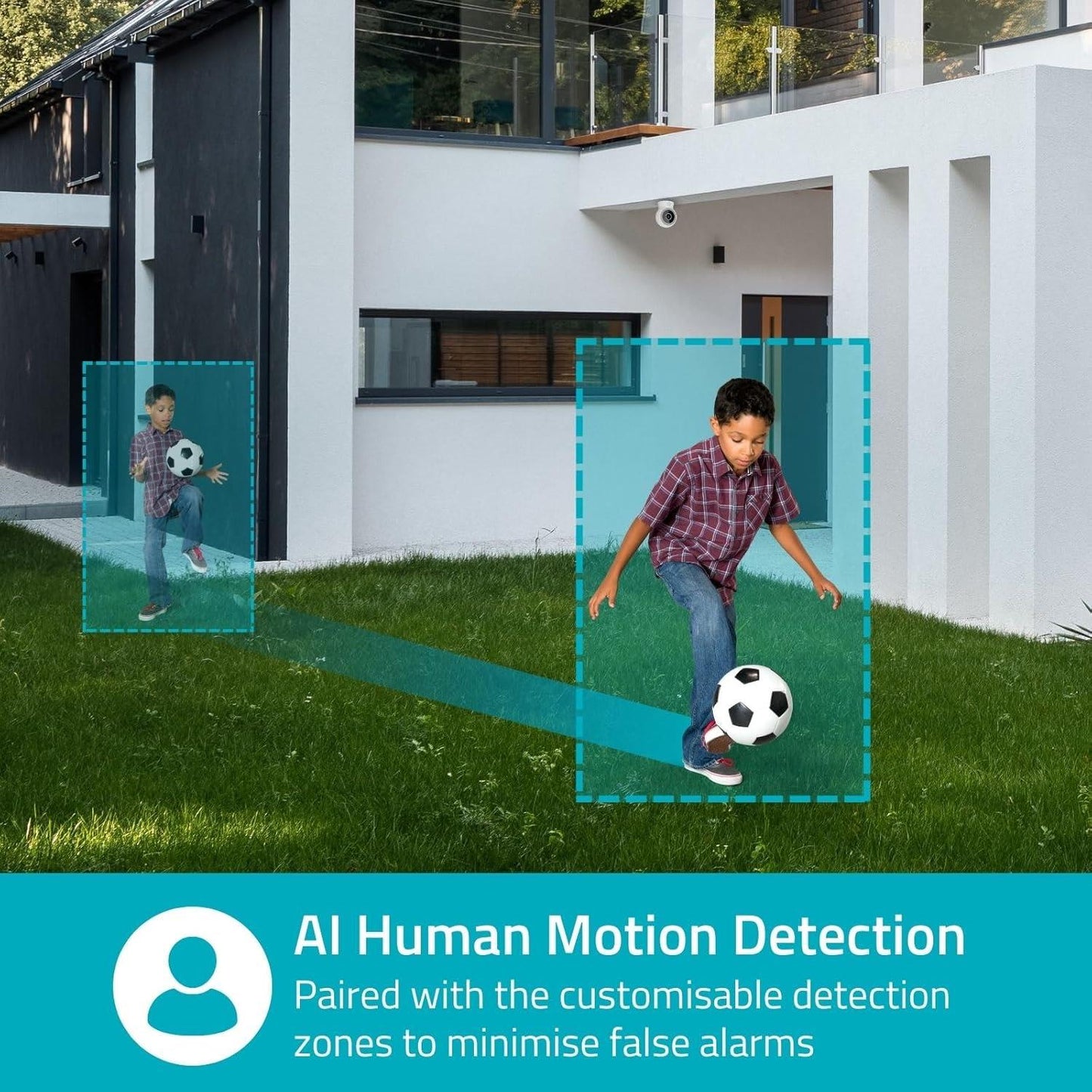 Nedis SmartLife Outdoor Camera | Wi-Fi | Spotlight | 3MP Full HD 1296p | IP65 | Cloud Storage (optional) / microSD (not included) / Onvif | 5 V DC | With motion sensor | Night vision | White