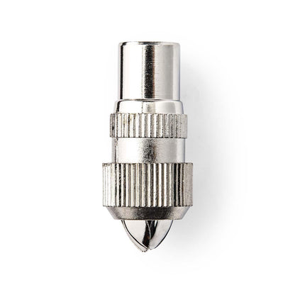 Nedis IEC (Coax) Connector | Straight | Male | Nickel Plated | 75 Ohm | Screw | Cable input diameter: 7.0 mm | Metal | Silver | 2 pcs | Polybag