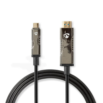 Nedis Active Optical USB Cable | USB-C™ Male | HDMI™ Connector | 18 Gbps | 20.0 m | Round | PVC | Black | Gift Box
