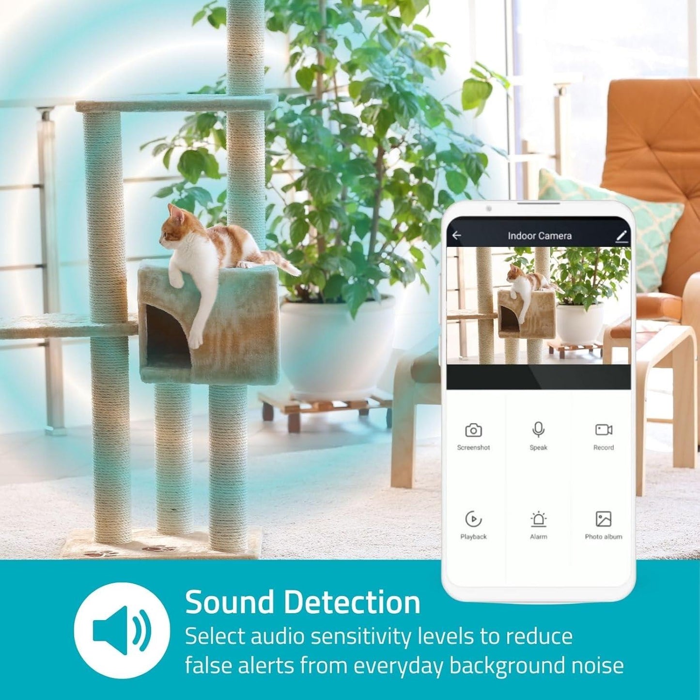 Nedis SmartLife Indoor Camera | Wi-Fi | 3MP Full HD 1296p | Cloud Storage (optional) / microSD (not included) / Onvif | With motion sensor | Night vision | White