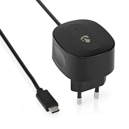 Nedis Wall Charger | 15 W | Quick charge feature | 1x 3.0 A | Number of outputs: 1 | USB-C™ (Fixed) Cable | 1.50 m | Single Voltage Output | Black