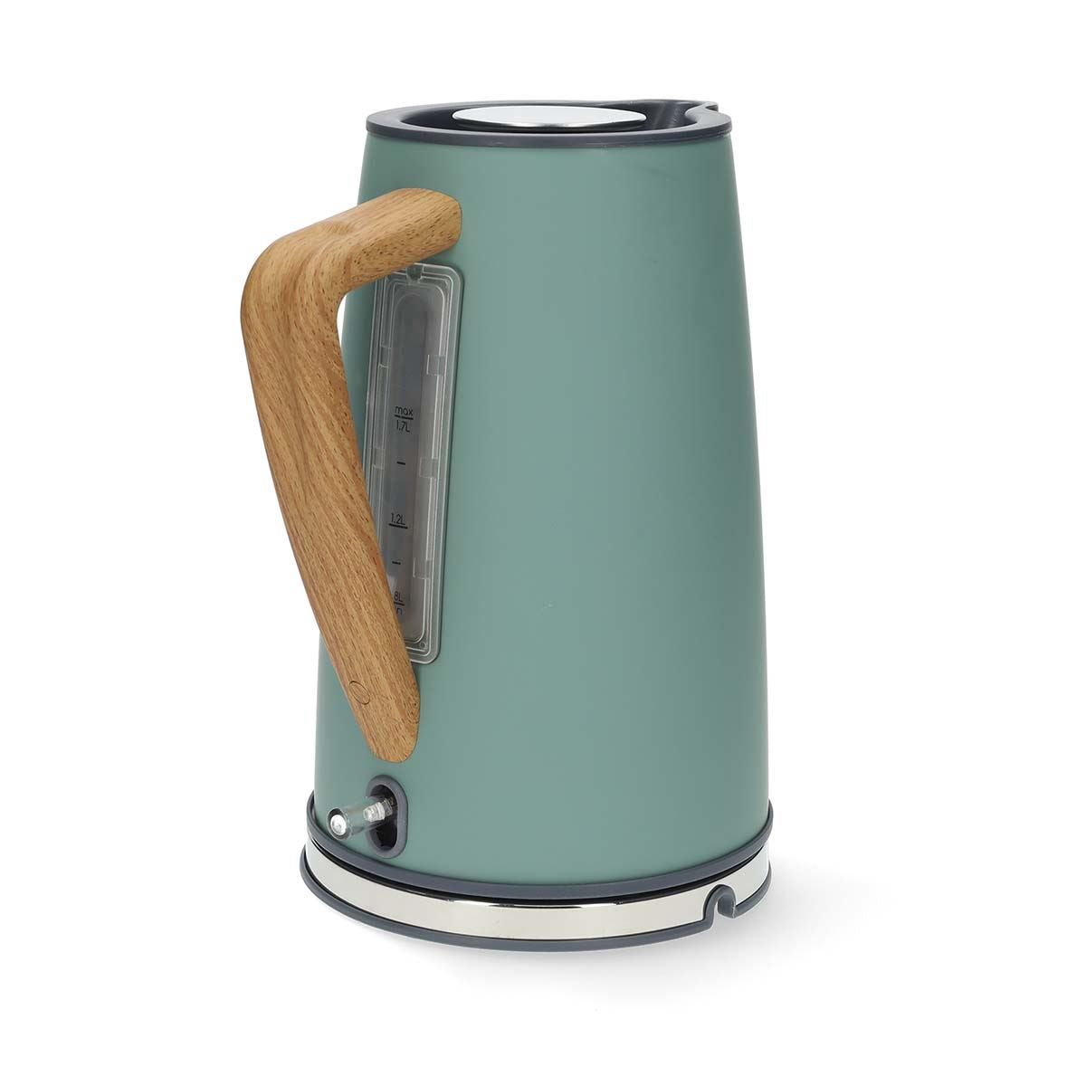 Nedis Electric Kettle | 1.7 l | Soft-Touch | Green | Rotatable 360 degrees | Concealed heating element | Strix® controller | Boil-dry protection