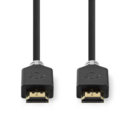 Nedis High Speed HDMI™ Cable with Ethernet | HDMI™ Connector | HDMI™ Connector | 4K@60Hz | ARC | 18 Gbps | 5.00 m | Round | PVC | Anthracite | Box | 86.346.553