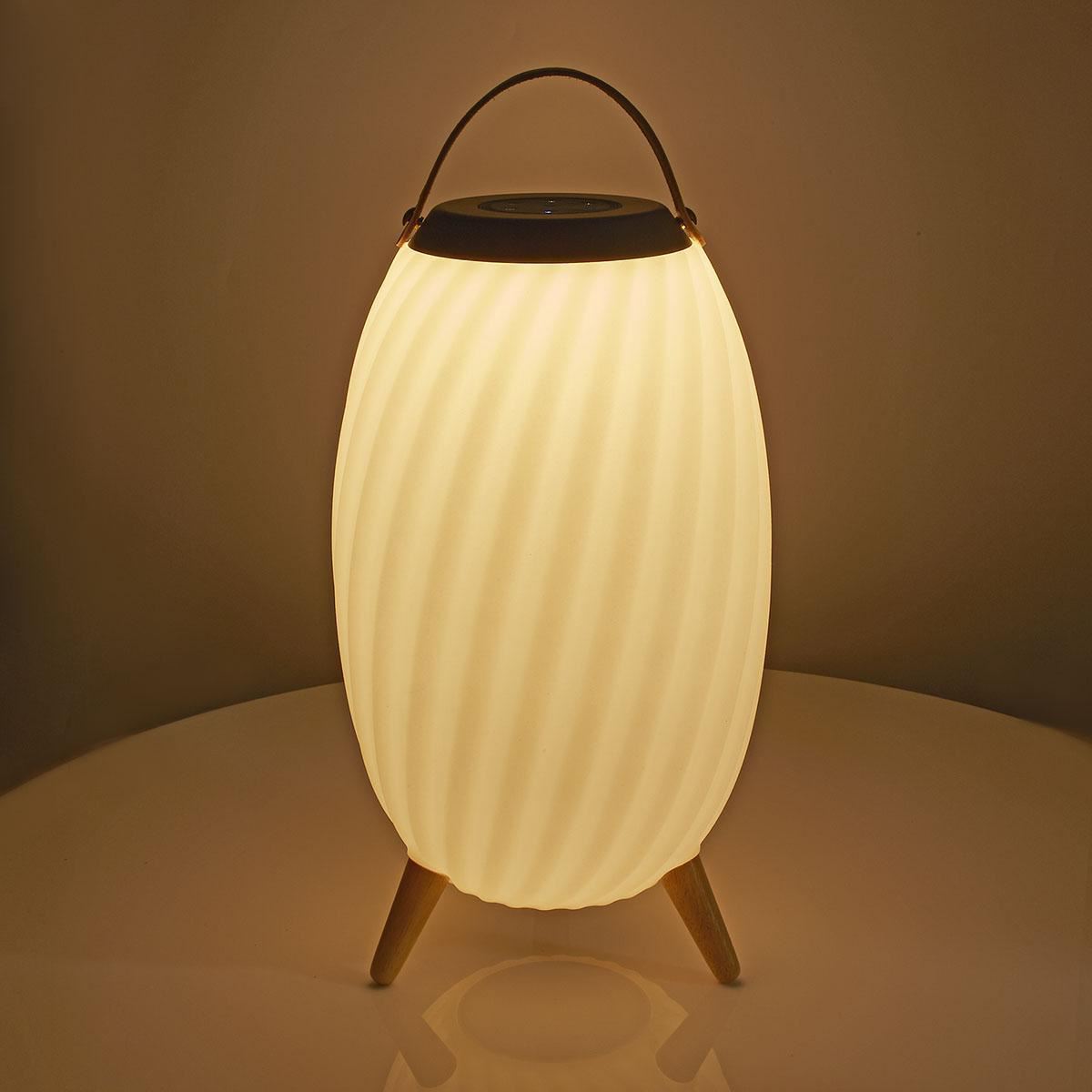 Nedis Bluetooth® Speaker with Mood Light | 6 hrs | Ambiance Design | 60 W | Mono | RGB / Warm White | IPX5 | Linkable | Grey / White