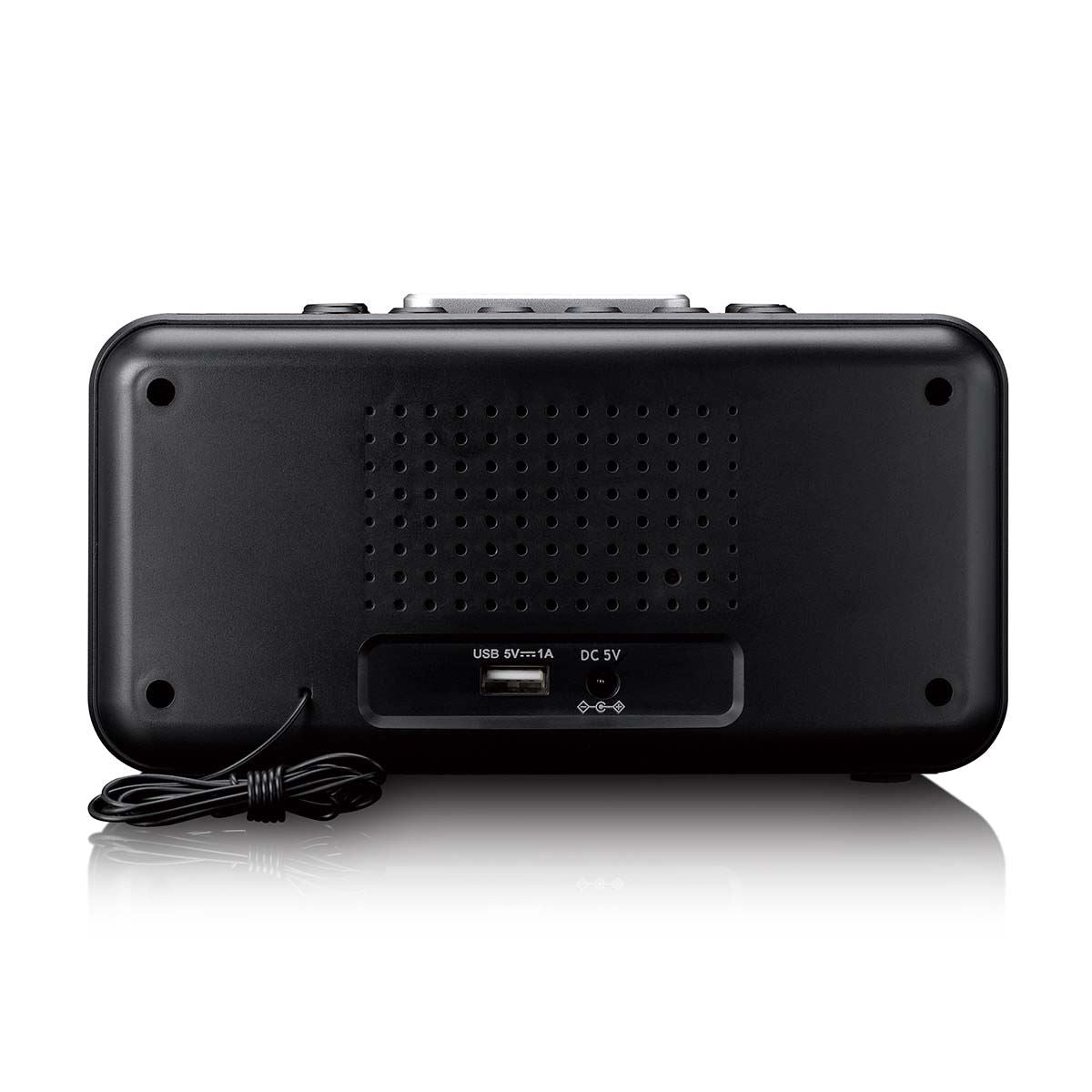 Lenco CR-28BK | FM Clock Radio | Night Light | Black