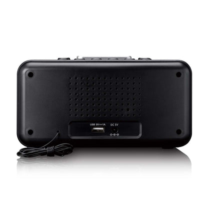 Lenco CR-28BK | FM Clock Radio | Night Light | Black