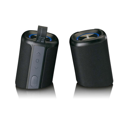 Lenco BTP-400BK | 2-in-1 | 2 x 10W TWS Bluetooth® 5.0 Speakers | IPX7 | Balck