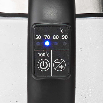 MELISSA Digital Electric Kettle | 1.7 l | 2200 W | Glass | 50/70/80/90/100 °C Presets | 360° pirouette base | Concealed heating element | Strix® controller | Keep-warm function | Boil-dry protection