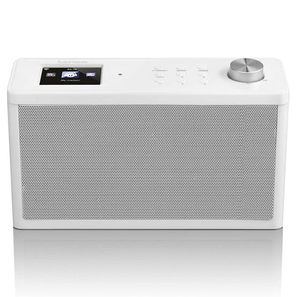 Lenco KCR-2014 | Under Cabinet Kitchen Clock Internet / FM Radio| TFT Screen | Remote Control | White