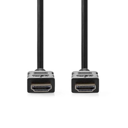 Nedis High Speed HDMI™ Cable with Ethernet | HDMI™ Connector | HDMI™ Connector | 4K@30Hz | ARC | 10.2 Gbps | 7.50 m | Round | PVC | Black | Blister