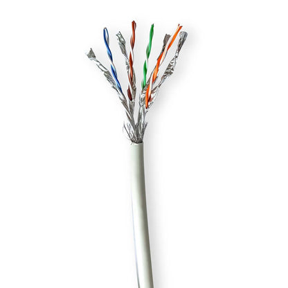 Nedis CCBG8548GY305S | Network Cable Roll | CAT7 | Solid | S/FTP | Bare Copper | 305.0 m | Indoor | Round | LSZH | Grey | Pull Box