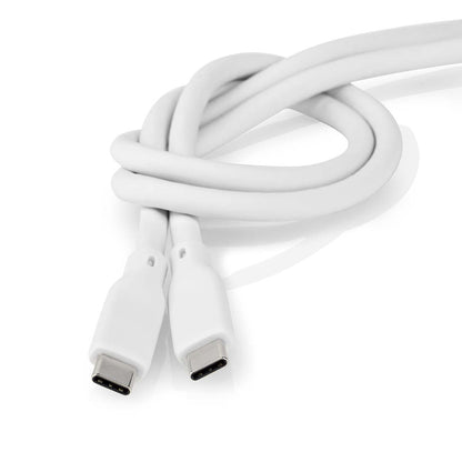 Nedis CCGB64800WT15 | USB Cable | USB 3.2 Gen 1 | USB-C™ Male | USB-C™ Male | 60 W | 4K@60Hz | 5 Gbps | Nickel Plated | 1.50 m | Round | Silicone | White | Box