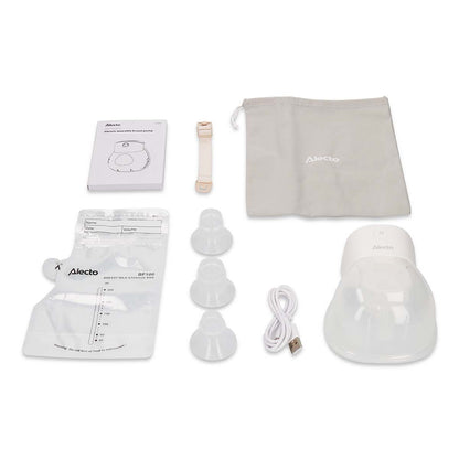 Alecto BCB50 | Alecto Electric Breast Pump Wearable, Hands-Free | Ultra Quiet 45dB Portable Pump | White