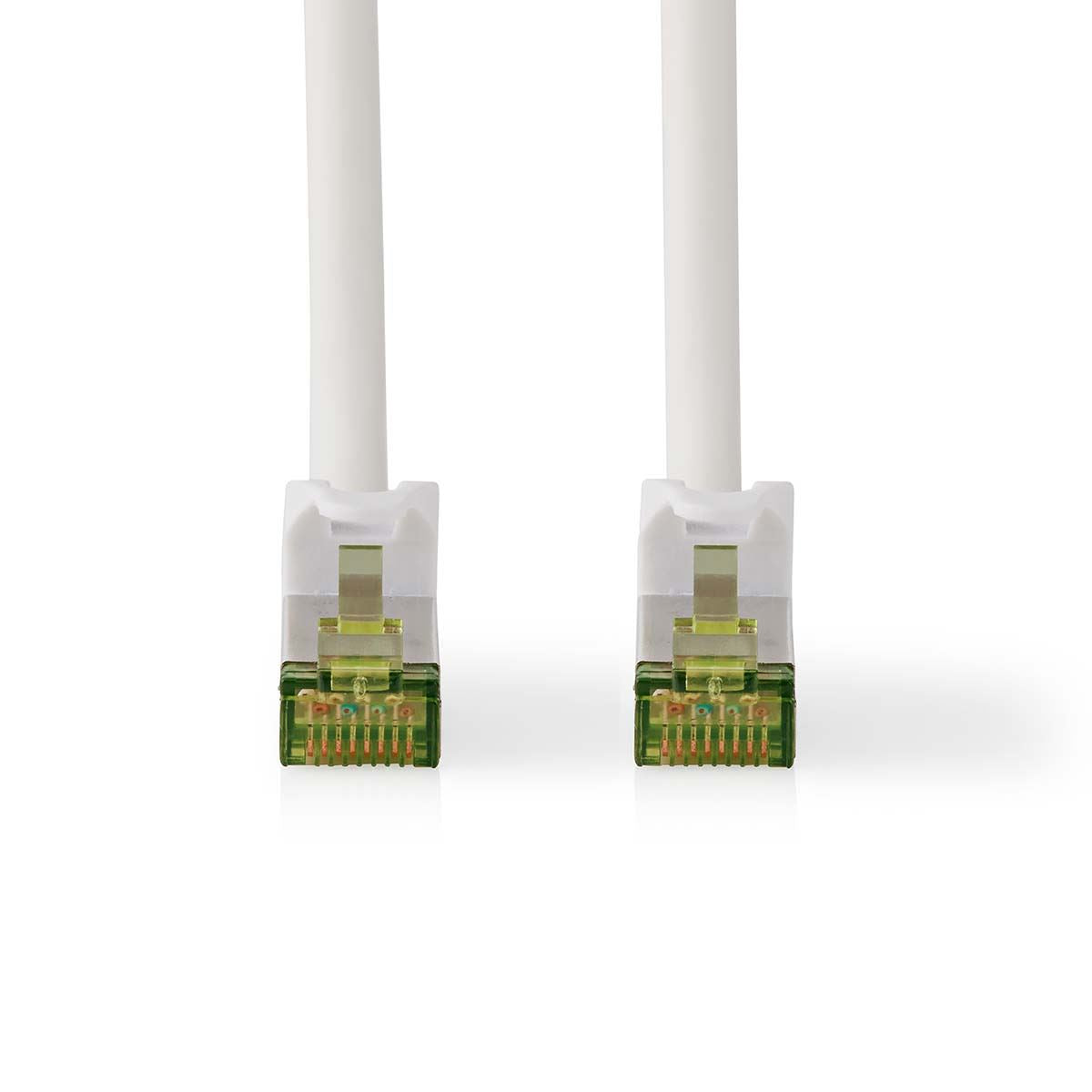 Nedis CCGL85420WT100 | CAT7 Network Cable | S/FTP | RJ45 Male | RJ45 Male | 10.0 m | Snagless | Round | LSZH | White | Label