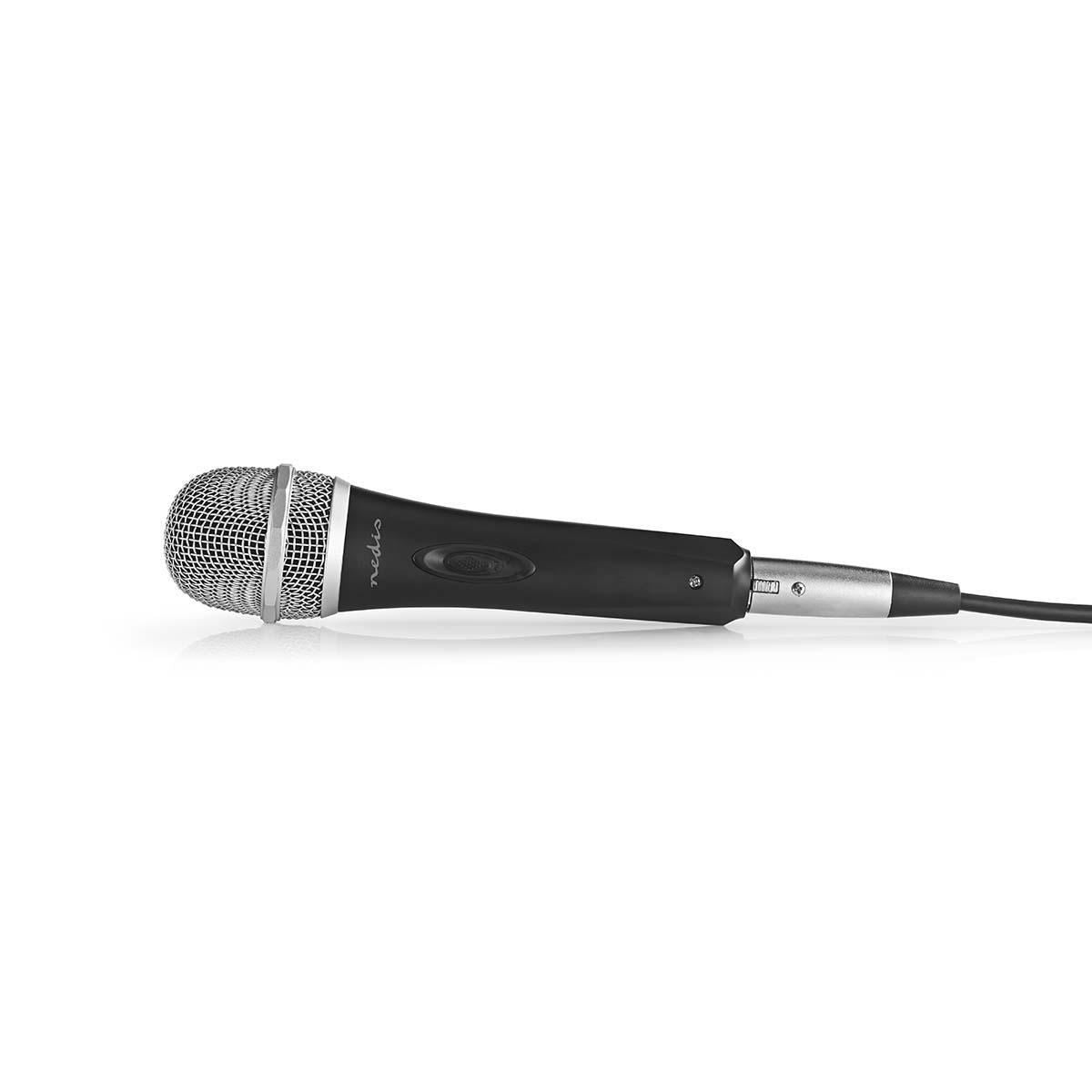 Nedis Wired Microphone | Cardioid | Detachable Cable | 5.00 m | 50 Hz - 15 kHz | 600 Ohm | -72 dB | On/Off switch | Travel case included | ABS / Aluminium | Black / Grey