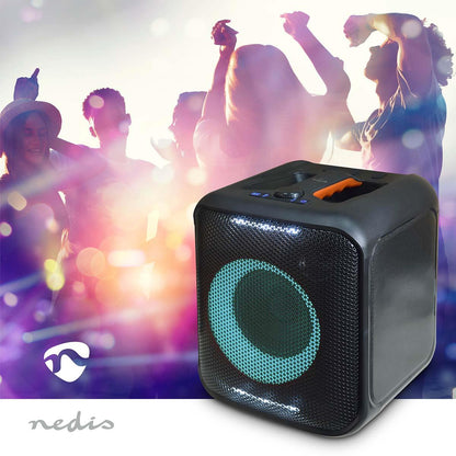 Nedis Bluetooth® Party Speaker | Maximum battery play time: 5 hrs | 150 W | Carrying handle | Party lights | Linkable | Equalizer | Black / Orange