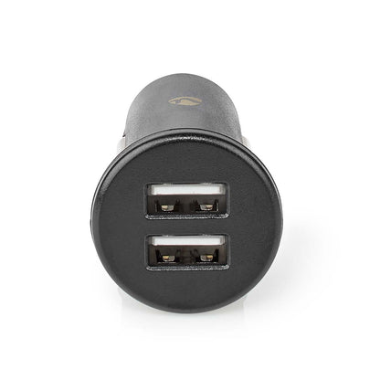Nedis CCHAU480ABK | Car Charger | 24 W | 2x 2.4 A | Number of outputs: 2 | Port type: 2x USB-A | | Single Voltage Output