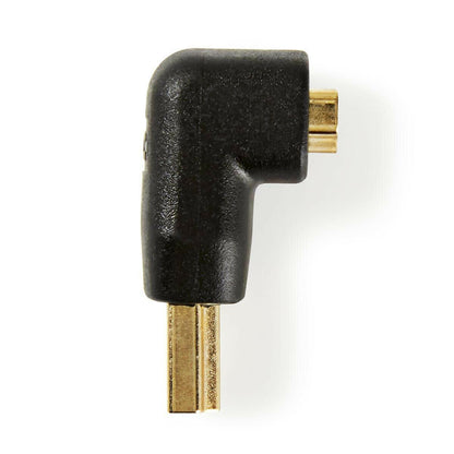 Nedis HDMI™ Adapter | HDMI™ Connector | HDMI™ Output | Gold Plated | Angled 90° | ABS | Black | 1 pcs | Box