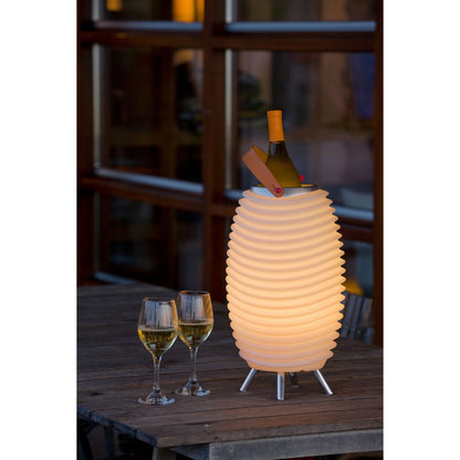 Nedis Bluetooth® Speaker with Mood Light | 6 hrs | Ambiance Design | 60 W | Mono | RGB / Warm White | IPX5 | Linkable | Grey / White