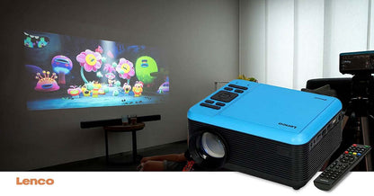 Lenco LCD Projector with DVD player and Bluetooth® Blue