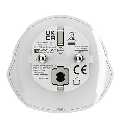 Skross SKR1500211EC | Travel adapter World to Europe for 2- and 3-pole devices from more than 220 destinations