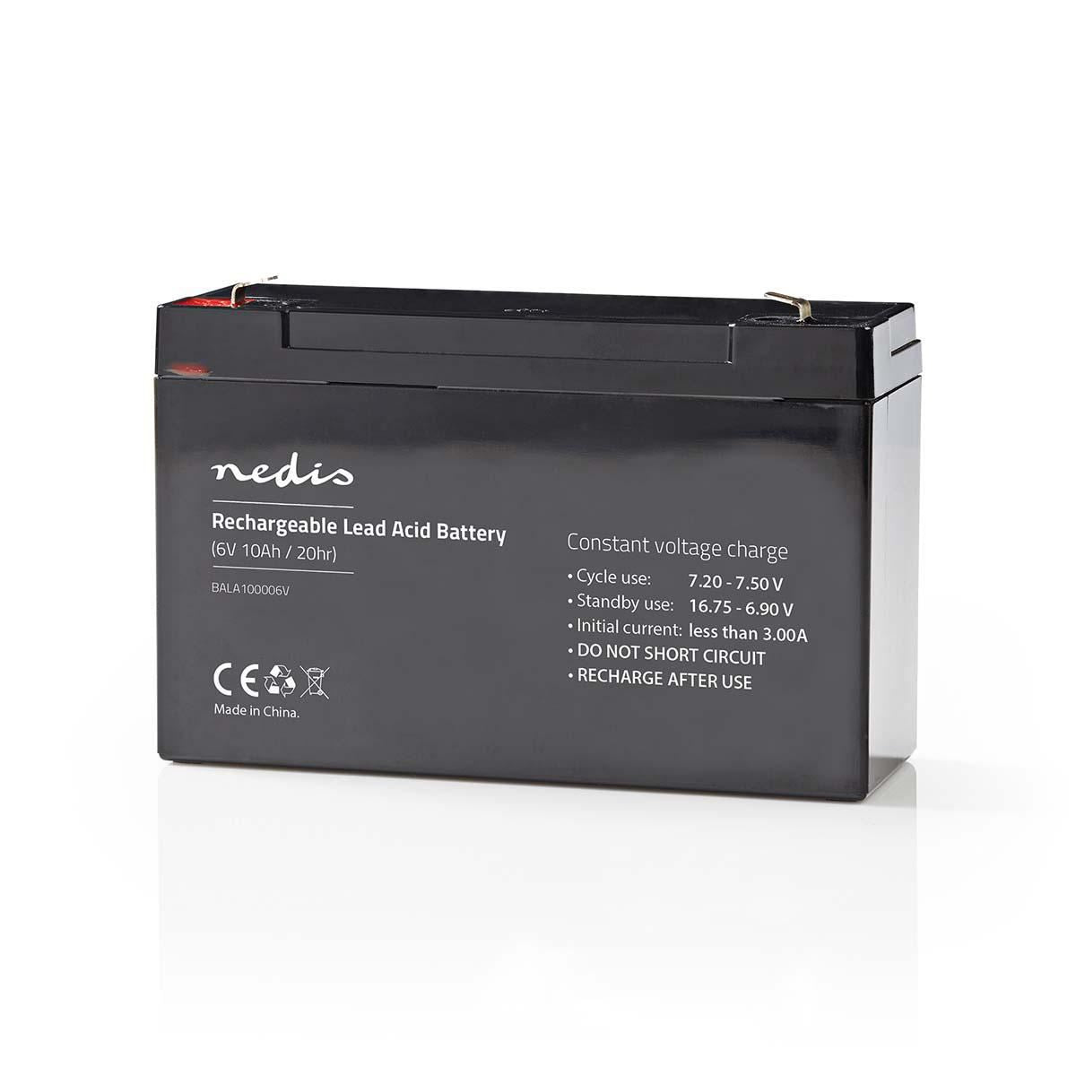 Nedis Battery | Lead-Acid | Rechargeable | 6 V | 10000 mAh