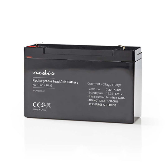 Nedis Battery | Lead-Acid | Rechargeable | 6 V | 10000 mAh