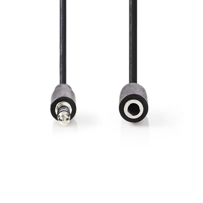 Nedis CAGB22050BK20 | Stereo Audio Cable | 3.5 mm Male | 3.5 mm Female | Nickel Plated | 2.00 m | Round | Black | Box