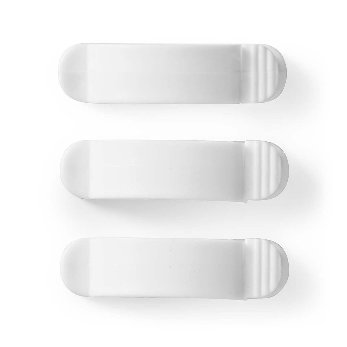 Nedis CMGC22033WT | Cable Management | Cable Clip | Locked | 3 pcs | Number of slots: 3 Slots | Maximum cable thickness: 7.5 mm | Polypropylene | White