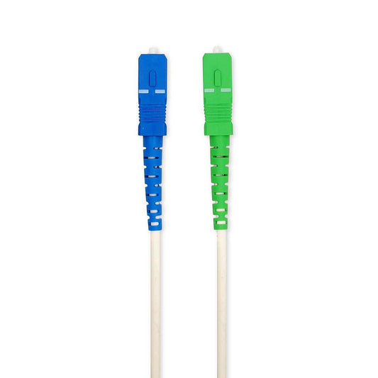 Nedis Glass Fiber Patch Cable | SMF (Single Mode Phase) | SC/APC | SC/UPC | 100 Gbps | 2.00 m | White | Gift Box with Euro Lock