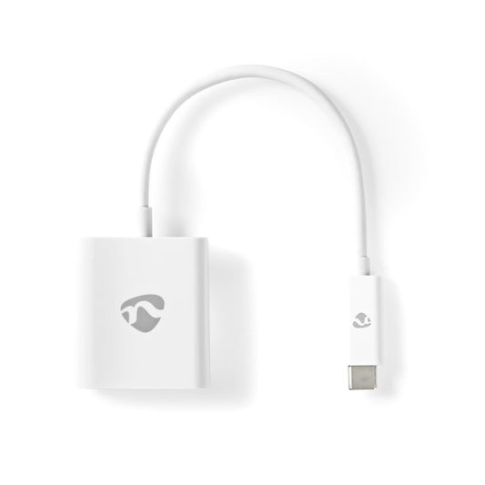 Nedis USB-C™ Adapter | USB 3.2 Gen 1 | USB-C™ Male | VGA Female | 1080p | 5 Gbps | 0.20 m | Round | Nickel Plated | PVC | White | Polybag